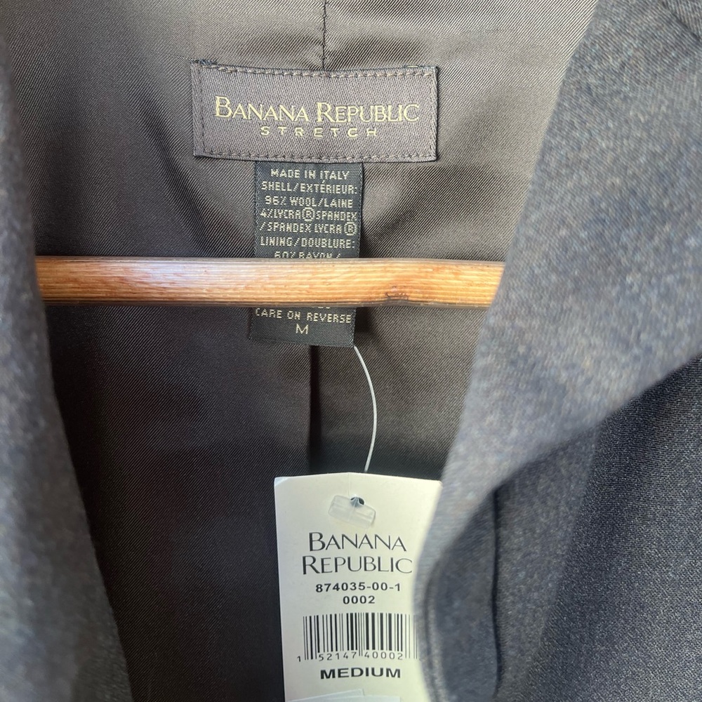 BANANA REPUBLIC | NWT Women’s Black Wool Cropped Blazer Jacket M - Picture 4 of 5